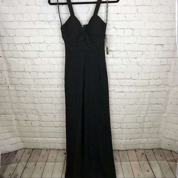 Y2K XOXO Black Sweetheart Jumpsuit Size 0/0 NWT - Picture 2 of 8